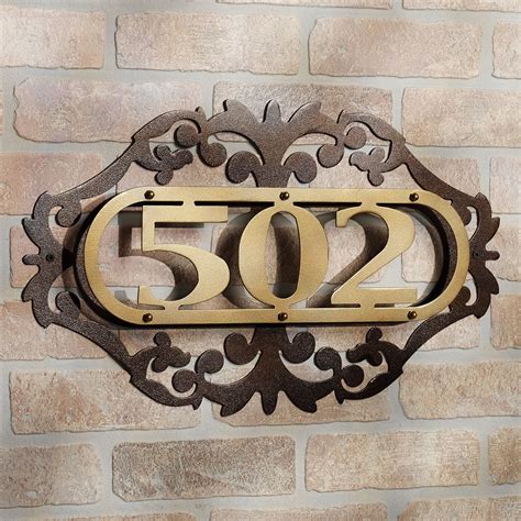 house number plaque metal|metal house number plaque custom.